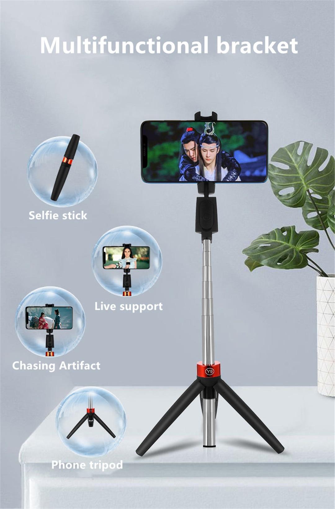 2020 Newest 3 in 1 Wireless Bluetooth Selfie Stick Mini Portable Mobile Phone Tripod Foldable Selfie Stick Bluetooth Remote
