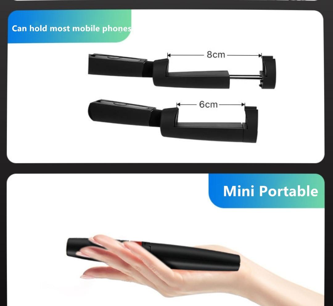 2020 Newest 3 in 1 Wireless Bluetooth Selfie Stick Mini Portable Mobile Phone Tripod Foldable Selfie Stick Bluetooth Remote