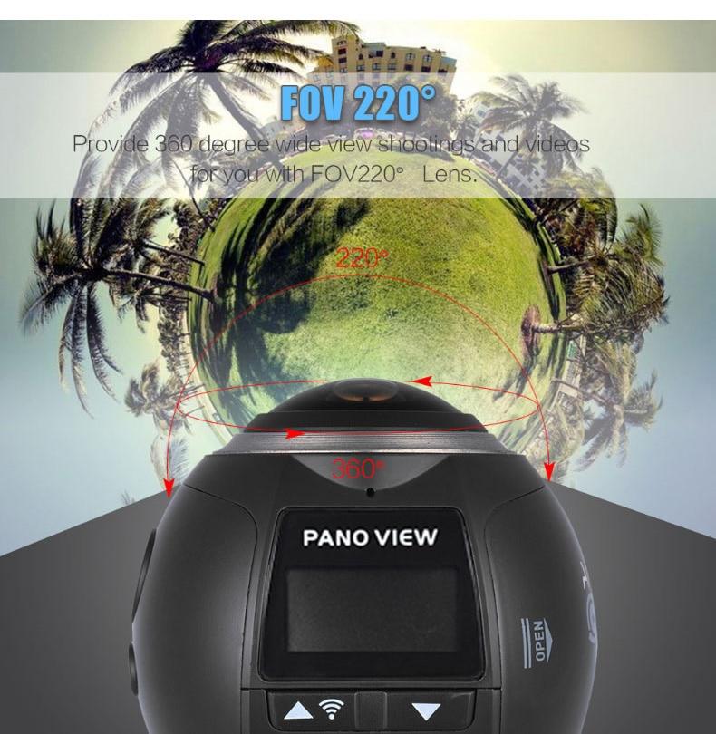 ELRVIKE 4K 360 Action Camera Wifi Mini 2448*2448 Ultra HD Mini Panorama Camera 360 Degree Sport Driving VR Camera HDV