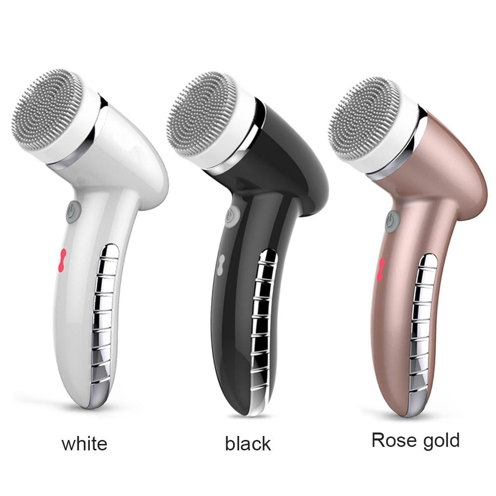 4 In 1 Facial Cleansing Brush Sonic Vibration Mini Face Cleaner Waterproof Deep Pore Cleaning Machine Electric Face Massage