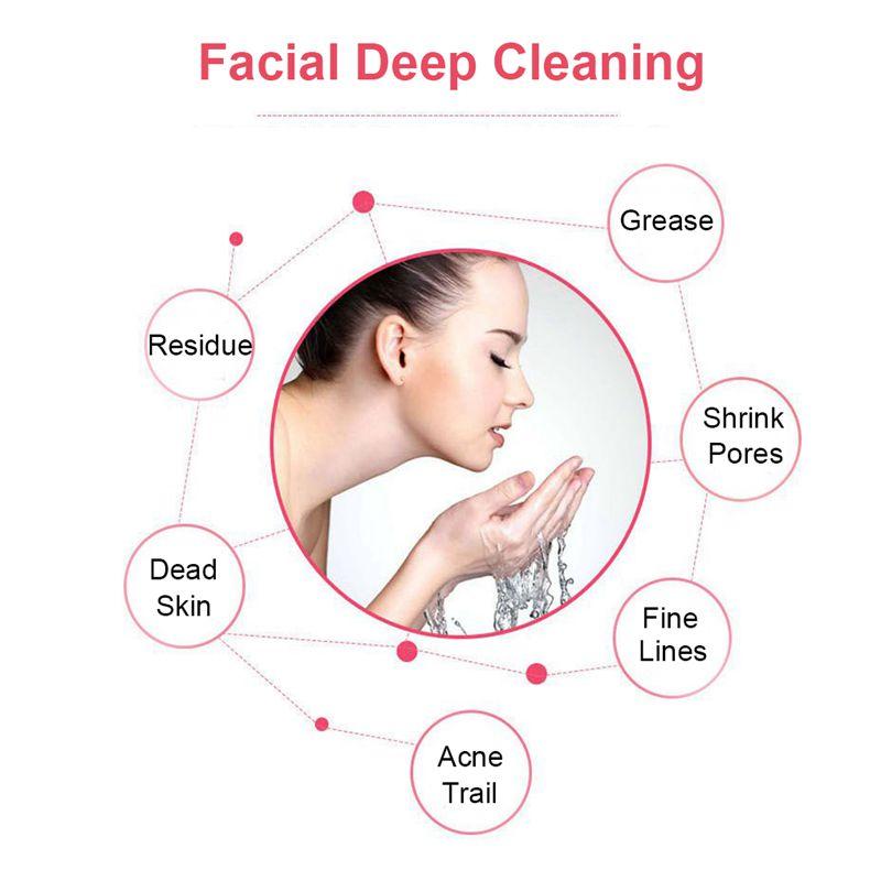 Electric Face Cleanser Silicone Face Cleaner Deep Cleaning Brush Vibration Massager Lifting Tightening Skin Care Tool Waterproof
