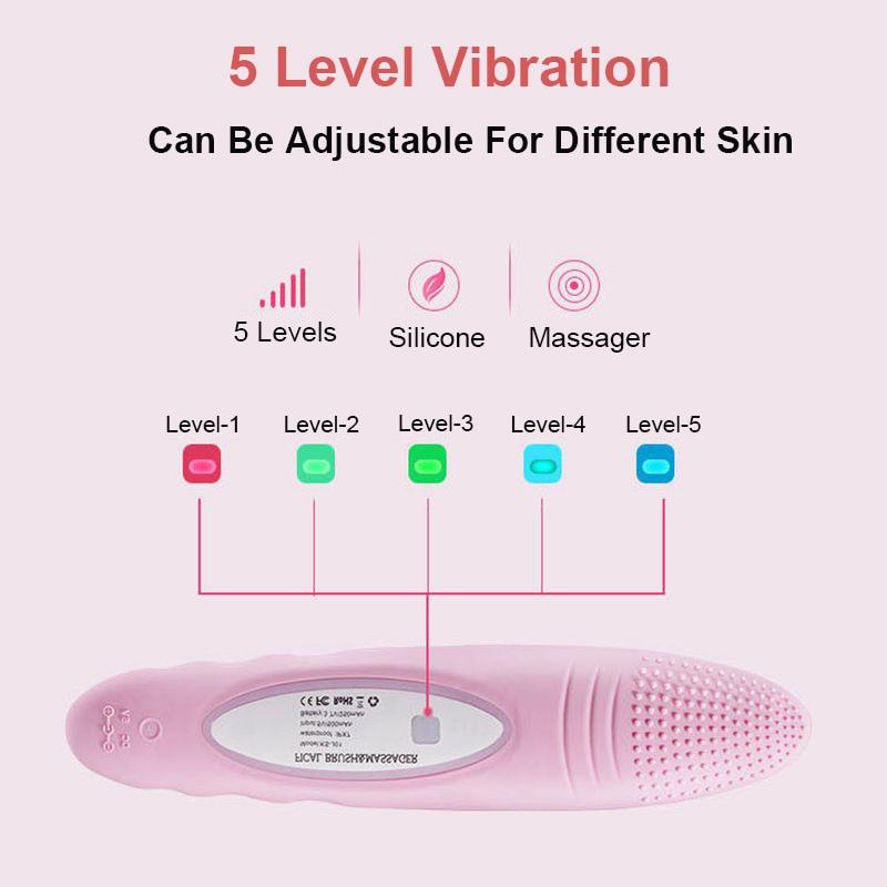 Electric Face Cleanser Silicone Face Cleaner Deep Cleaning Brush Vibration Massager Lifting Tightening Skin Care Tool Waterproof