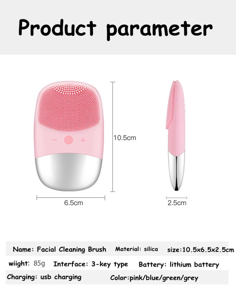 Vibration Foreoing Facial Cleansing Brush Luna Mini 2 Silicone Electric Sonic Cleanser Waterproof Blackhead Remover Face Massage