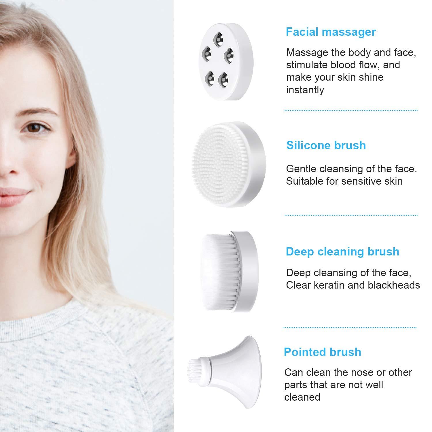 Sonic Facial Cleansing Brush Exfoliator Waterproof Face Scrubber Skin Care Tools Facial Massger For Dropshipping