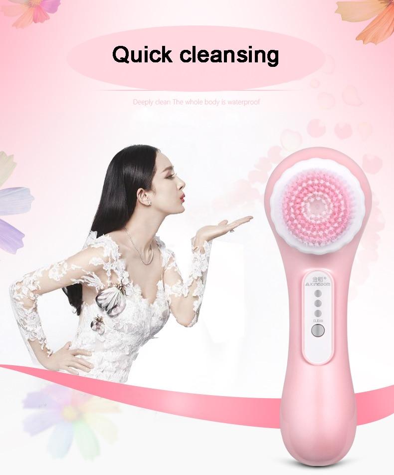Waterproof Electric sonic Face Facial deep Cleansing Household Rechargeable Washing Pore Cleaner Brush Machine Skin Care Tool