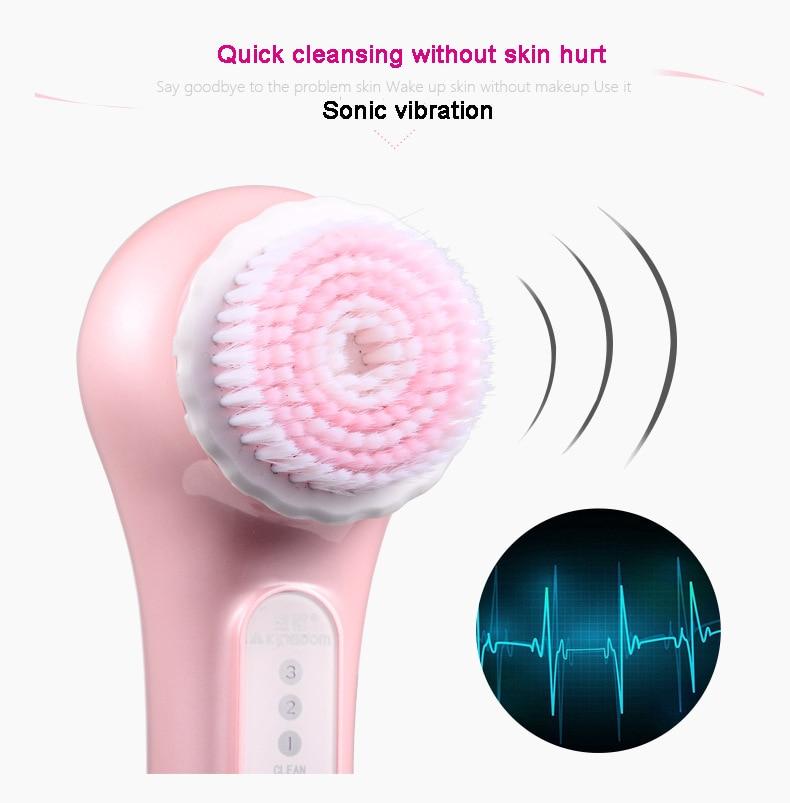 Waterproof Electric sonic Face Facial deep Cleansing Household Rechargeable Washing Pore Cleaner Brush Machine Skin Care Tool
