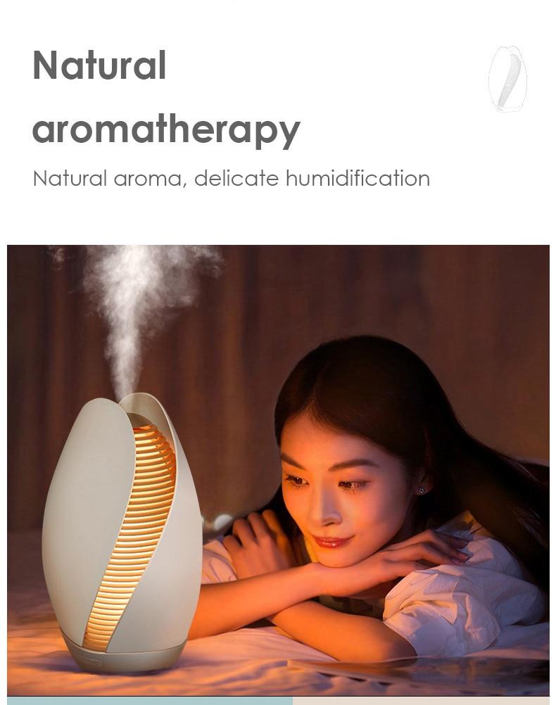 Beautiful Flower Bud Aroma Diffuser Ultrasonic Mute Air Humidifier DC24V 110ml Household Aromatherapy Essential Oil Diffuser