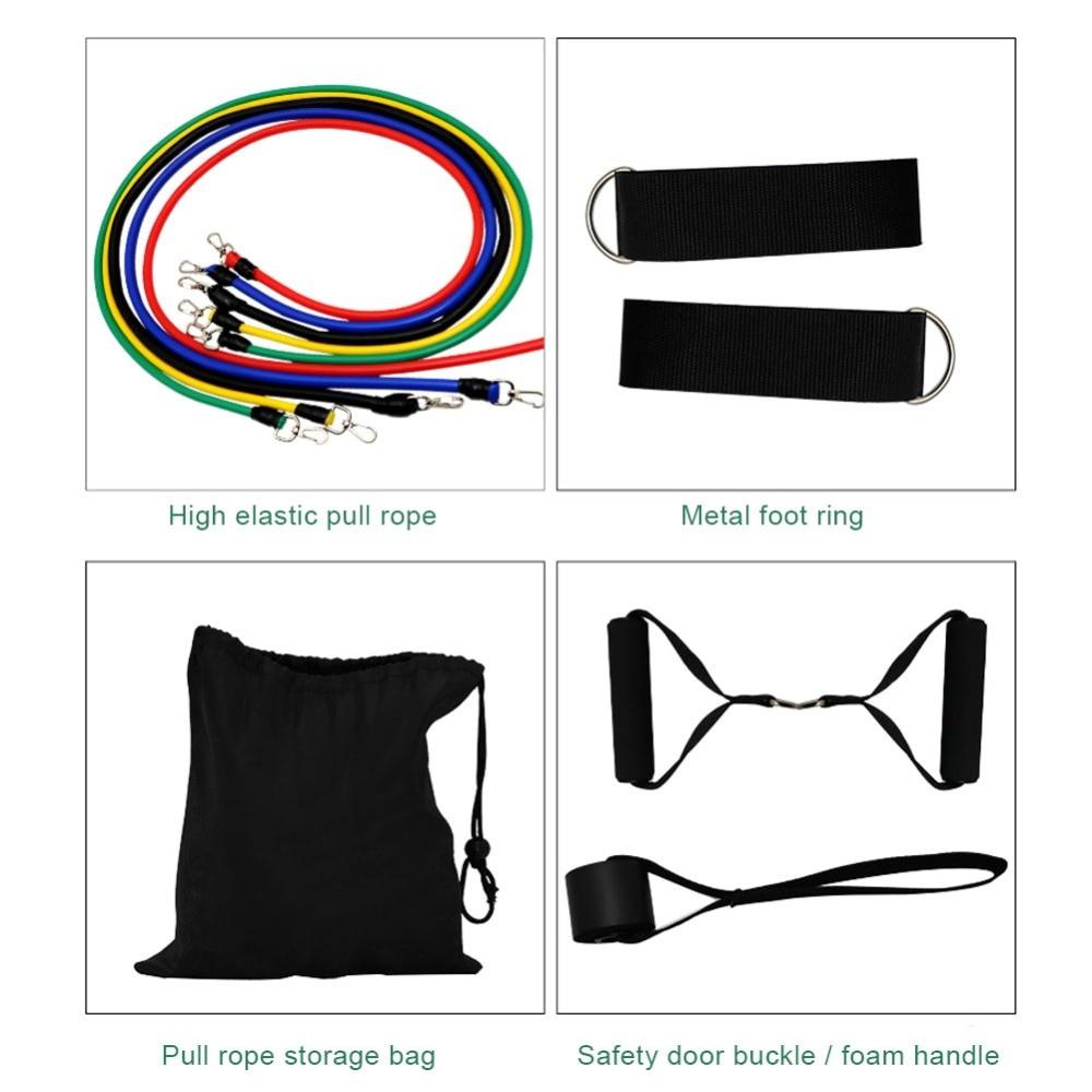 17PCS Resistance Bands Set Yoga Exercise Fitness Rubber Bands Elastic Bands For Weaving Gym Workout Equipments Elasticos Fitness
