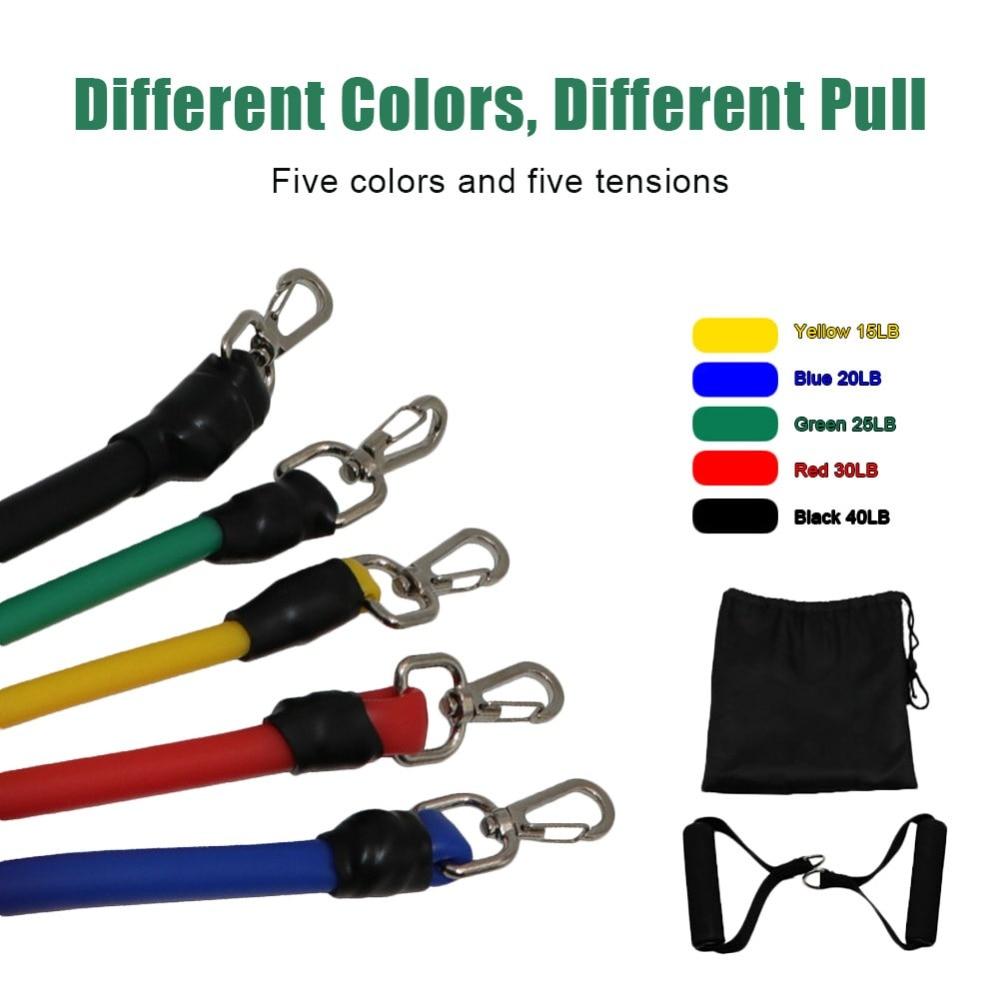 17PCS Resistance Bands Set Yoga Exercise Fitness Rubber Bands Elastic Bands For Weaving Gym Workout Equipments Elasticos Fitness