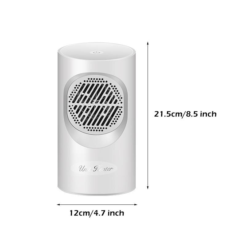 Touch Control Mini Space Heater 2S Fast Heating Fan Warmer Overheat Protection Winter Warmer For Dormitory Office Garage
