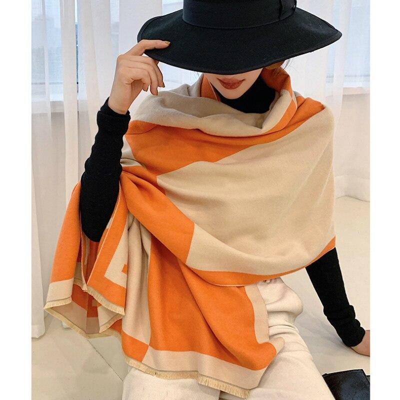 Luxury Cashmere Scarf Winter Women Warm Blanket Shawls Wraps Pashmina Brand Blanket Female Thick Bufanda 2020 New