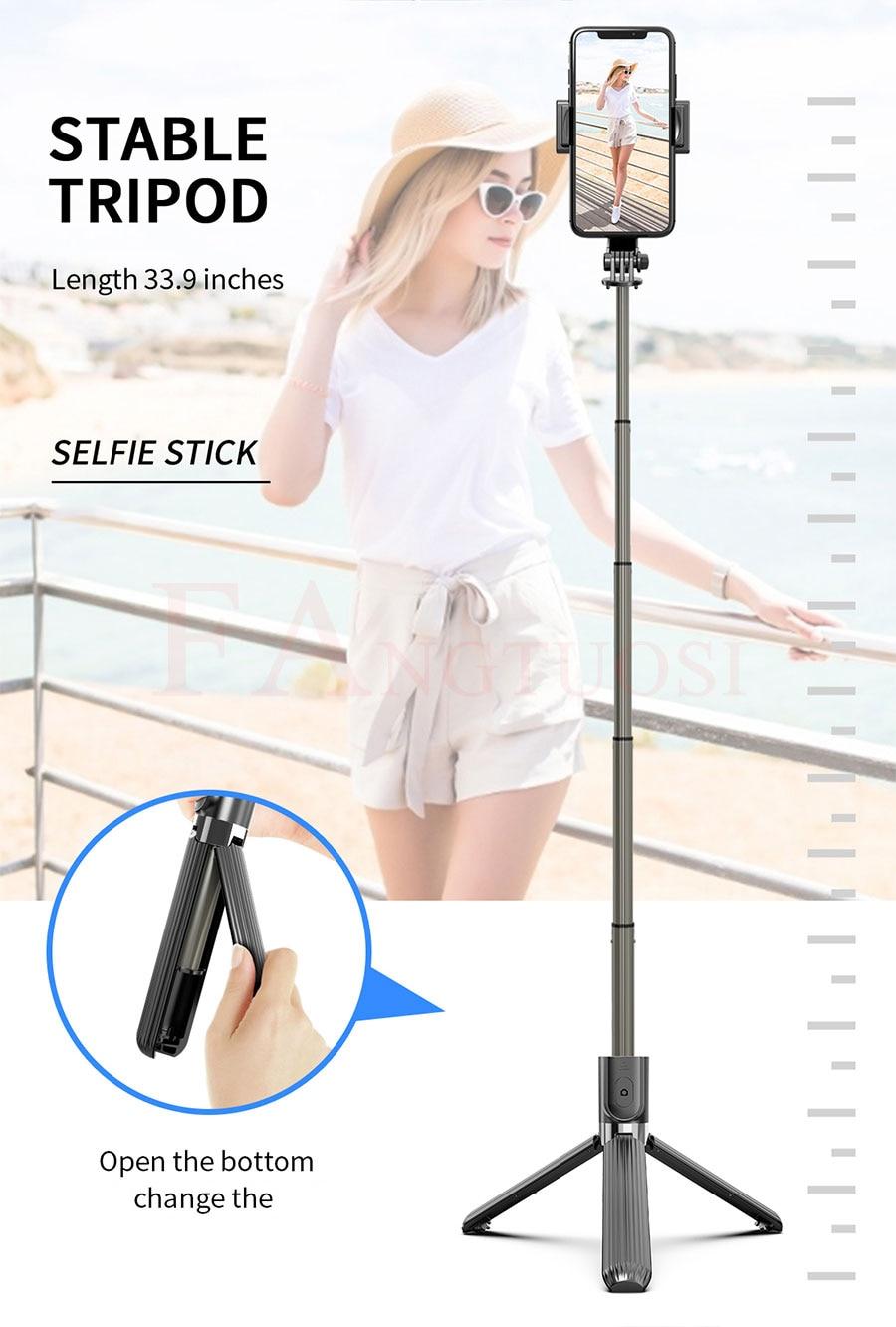 FANGTUOSI Bluetooth Handheld Gimbal Stabilizer Mobile Phone Selfie Stick Holder Adjustable Selfie Stand For iPhone/Huawei