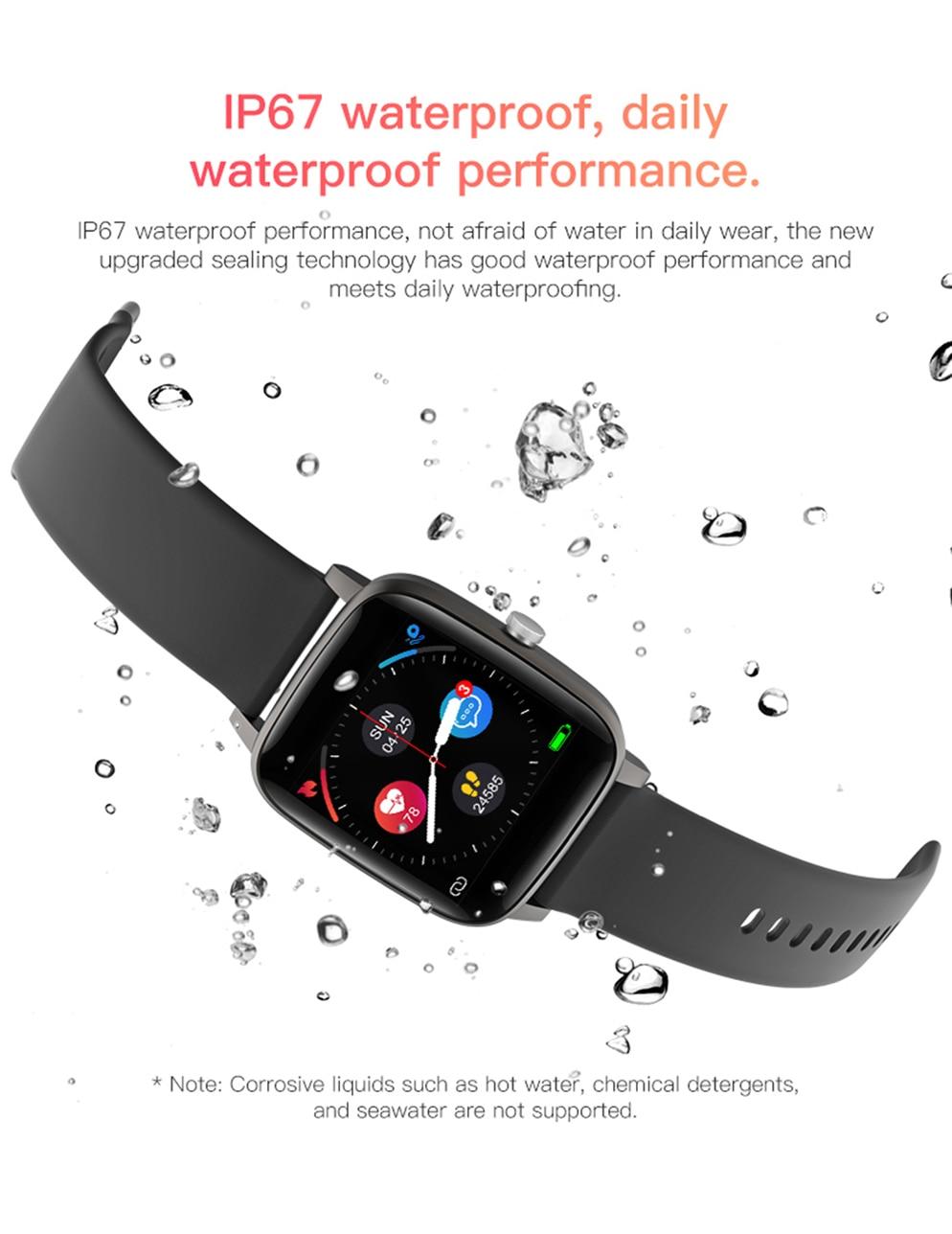 SQR T98 Smart Watch Temperature Men 2020 Blood Pressure Heart Rate Women Fitness Tracker Bluetooth Smartwatch for iOS Android