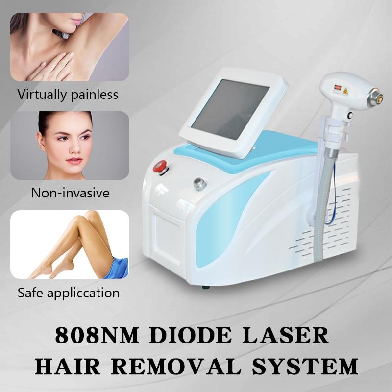 Free Shipping High energy 808nm Diode laser machine for hair removal & skin rejuvenation/ Painless 808nm hair removal machine